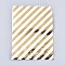 Diagonal Stripe Pattern Eco-Friendly Paper Bags, Gift Bags, Shopping Bags, Rectangle, Gold, 18x13x0.01cm
