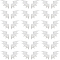 40Pcs 2 Style Demon Wing PU Leather Ornament Accessories, for DIY Clothing, Hat, Bag, White, 79x43x3mm, 20pcs/style
