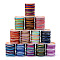Segment Dyed Polyester Thread, Braided Cord, Mixed Color, 0.8mm, about 10.93 yards(10m)/roll