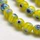 Круглые Millefiori стеклянные бусины нити LK-P001-M-4