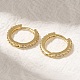 Серьги-кольца из латуни с микропаве из кубического циркония EJEW-H143-15G-2