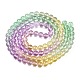 Выпечка расписные прозрачные стеклянные бусины DGLA-M001-8mm-02-2