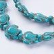 Синтетических нитей бирюзовые бусы G-E456-35A-15x18mm-3