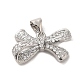 Латунные микропаве прозрачные подвески с фианитом FIND-Z041-06P-1