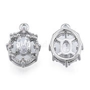 Латунные микропаве прозрачные кубические циркониевые подвески KK-N216-562P