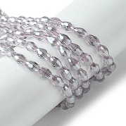 Прозрачные стеклянные бусины гальваническим пряди GLAA-K064-04A-PL01