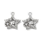 Латунные микропаве прозрачные кубические циркониевые подвески KK-H460-18P