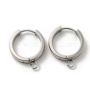 Фурнитура для сережек-колец huggie hoop из нержавеющей стали 201 STAS-A167-01U-P