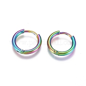 Серьги-кольца Huggie Hoop из нержавеющей стали 304 EJEW-G272-02-10mm-M
