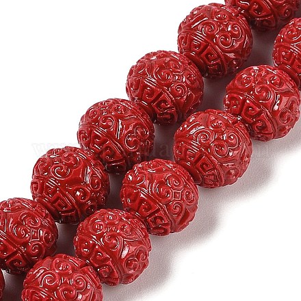 Нити резных бусин из синтетического коралла CORA-U003-05A-1