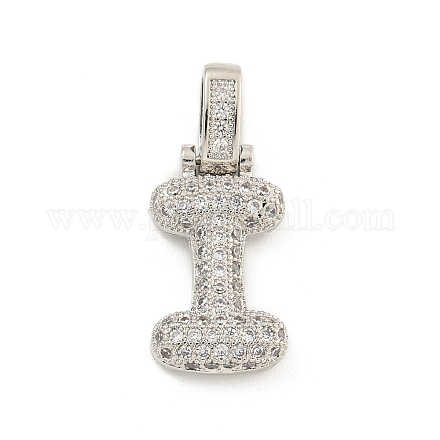 Латунные микропаве прозрачные подвески с фианитом KK-B099-01P-I-1