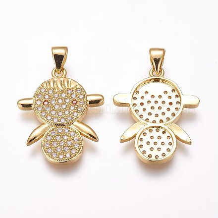 Латунные микро проложить кубического циркония подвески ZIRC-F054-39G-1