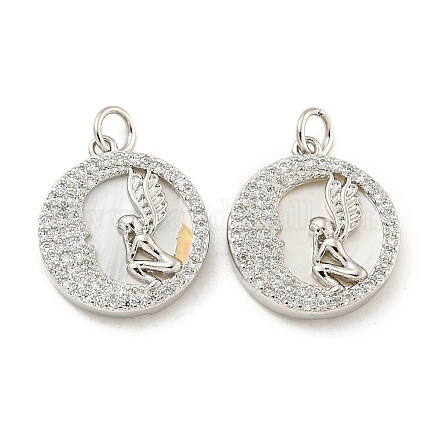 Латунные микропаве прозрачные подвески с фианитом KK-L211-018P-01-1