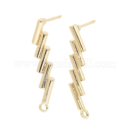 Латунные серьги-гвоздики KK-C031-22G-1