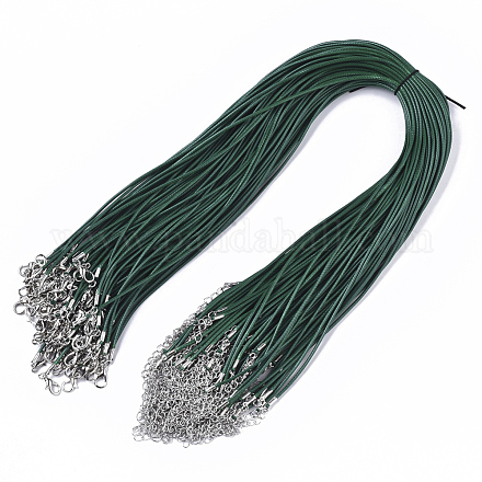 Воском хлопка ожерелье шнура материалы MAK-S032-1.5mm-B03-1