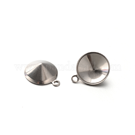 Подвески из нержавеющей стали 201 STAS-E088-07-11x8.5mm-1