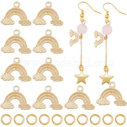 16 шт. латунные радужные подвески DIY-CN0002-82-1