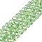 Electroplate Glass Beads Strands, AB Color Plated, Faceted, Rondelle, Pale Green, 6x5mm, Hole: 1mm, about 80~85pcs/strand, 38~40cm