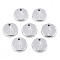 Non-Tarnish 316 Surgical Stainless Steel Charms, Flat Round with Constellation, Stainless Steel Color, Libra, 10x2mm, Hole: 1mm