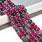 Natural Agate Beads Strands, Dyed & Heated, Faceted, Round, Mixed Color, 10mm, Hole: 0.8mm, about 37pcs/strand, 14.96''(38cm)