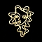201 Stainless Steel Pendants, Laser Cut, Woman Abstract Face, Golden, 49x36.5x1mm, Hole: 2mm
