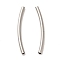 Non-Tarnish 304 Stainless Steel Tube Beads, Curved Tube, Stainless Steel Color, 35x2.5mm, Hole: 1.8mm