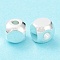 201 Stainless Steel Beads, Cube, Silver, 5x5x5mm, Hole: 1.6mm