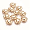 Brass Charms, with Cubic Zirconia, Elephant, Nickel Free, Clear, Real 18K Gold Plated, 12x11x2.3mm, Hole: 1.2mm