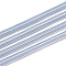Flat Elastic Cord, with Nylon Outside and Rubber Inside, Light Steel Blue, 7x2.5mm, about 100yard/bundle(300 feet/bundle)