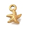 Ion Plating(IP) 304 Stainless Steel Charms, Starfish Charm, Golden, 11.5x8.5x3mm, Hole: 2mm