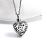 Non-Tarnish Heart with Word Shape Stainless Steel Pendant Necklaces with Cable Chains, Stainless Steel Color, no size