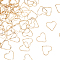 DICOSMETIC 100Pcs Heart Linking 18K Gold Plated Hollow Linking Rings Charms Rings Textured Brass Closed Jewelry Connectors Love Frame Pendant Links for DIY Jewelry Making, Valentine's Day Gift