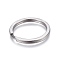 Tarnish Resistant 304 Stainless Steel Split Key Ring Clasps, For Keychain Making, Stainless Steel Color, 28x2.5mm, Inner Diameter: 23mm
