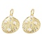 Brass Micro Pave Cubic Zirconia Pendants, Shell Shape Round Charms, with ABS Plastic Pearl and Jump Ring, Cadmium Free & Lead Free, Lasting Plated, Rack Plating, Real 18K Gold Plated, 12.5x11.5x3.5mm, Hole: 3.5mm
