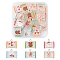 24Pcs 6 Colors Christmas Theme Transparent Resin Imitation Food Pendants, with Platinum Tone Iron Loops, Candy Bag Charm with Mixed Patterns, Mixed Color, 17x20.5x5mm, Hole: 2mm, 4pcs/color