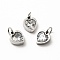 304 Stainless Steel Pendants, with Cubic Zirconia and Jump Rings, Single Stone Charms, Heart, Stainless Steel Color, Clear, 9x8x3mm, Hole: 3.6mm