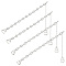 Plastic Imitation Pearl Non-slip Bra Straps, with Alloy Hook Clasp, Platinum, 450~455mm, 4pcs/set
