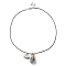 3Pcs 3 Styles Natural & Synthetic Mixed Gemstone Chips Wish Bottle Pendant Necklaces Set, Starfish & Fish & Sea Horse Alloy Pendant Necklaces for Women, 18.50 inch(47cm), 1Pc/style