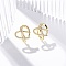 Rack Plating Brass Micro Pave Clear Cubic Zirconia Cuff Earrings, Lead Free & Cadmium Free, Heart, Real 18K Gold Plated, 14.5x15mm
