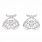 5Pcs 201 Stainless Steel Pendants, Laser Cut, Beetle, Stainless Steel Color, 28.5x30x1mm, Hole: 1.5mm