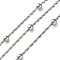 304 Stainless Steel Chains with Beads, Soldered, with Spool, Round, Stainless Steel Color, 4mm