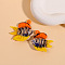 Handmade Lampwork Pendants, Fish Charms, Yellow, 43x43mm