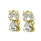 Eco-Friendly Brass Micro Pave Cubic Zirconia Pendants,  Long-Lasting Plated, Real 18K Gold Plated, Cadmium Free & Lead Free, Cat, Clear, 17.5x10.5x4mm, Hole: 1.8mm