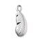304 Stainless Steel Pendants, Feather Charm, Anti-Tarnish, Stainless Steel Color, 20x7x2mm, Hole: 1.4mm