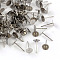 Non-Tarnish 316 Surgical Stainless Steel Flat Round Blank Peg Stud Earring Settings, Stainless Steel Color, Tray: 6mm, 12x6mm, Pin: 0.8mm
