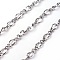 Tarnish Resistant 304 Stainless Steel Figaro Chains, Figure 8 Chain, with Spool, Unwelded, Stainless Steel Color, 12x5x1mm, about 32.8 Feet(10m)/roll