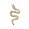 Alloy Pendant, Cadmium Free & Lead Free, Snake, Light Gold, 52x25x3.5mm, Hole: 2mm