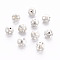 Resin Beads, with Natural Light Grey Shell, Round, Light Grey, 7.5~8.5mm, Hole: 1mm