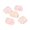 Transparent Spray Painted Glass Beads, Rectangle, Pink, 18x13x5.5mm, Hole: 1.4mm