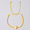 Bohemian Shell Cross Bracelets, Adjustable Glass Seed Bead Braided Bracelets, Yellow, 7-1/8 inch(18cm)